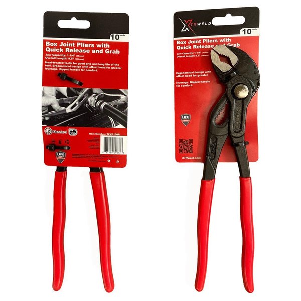 Xtrweld 12 in Pliers, Groove Joint, QR and Grab, Steel Black Oxide TPKP12QR